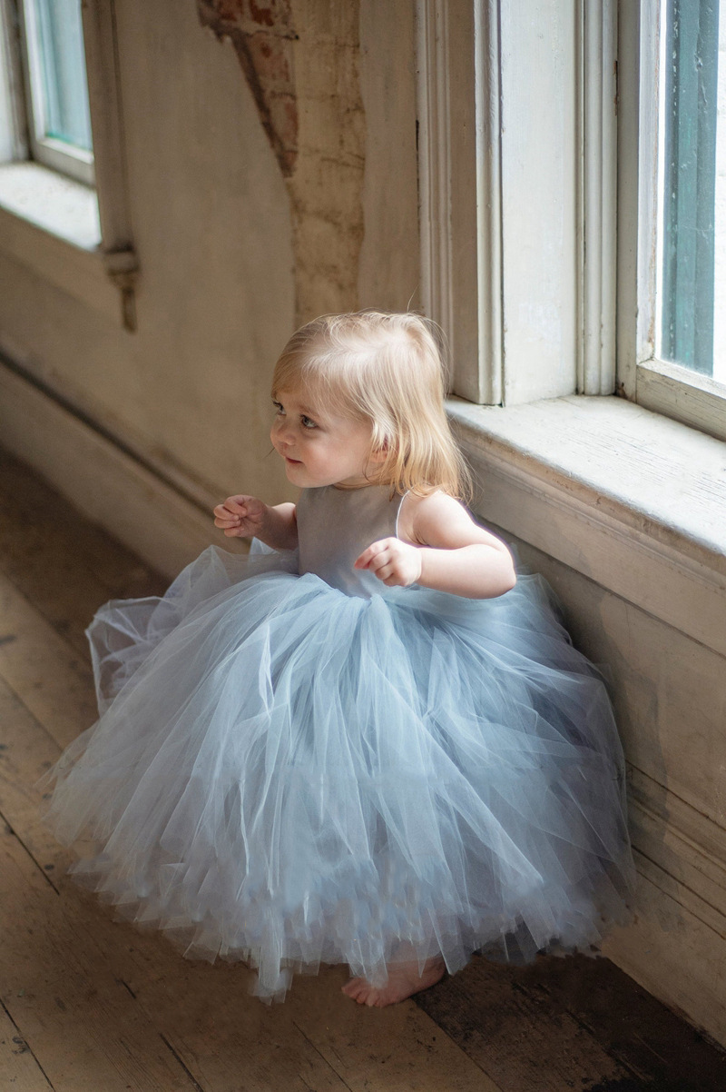 2023 blue& white tutu dress