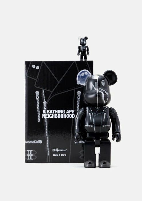 BE@RBRICK BAPE APE NEIGHBORHOOD 庫柏力克 公仔 皮衣 400%+100%