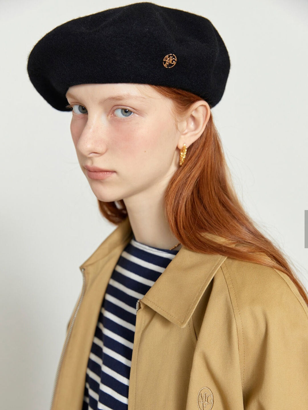 ★ Marithe Francois Girbaud★ L CIRCLE LOGO KNIT BERET★ ☆ Marithe Francois Girbaud☆ L CIRCLE LOGO KNIT BERET