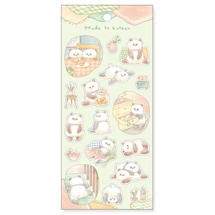 熊貓 動物生活系列貼紙 和紙貼紙|日本Mind Wave