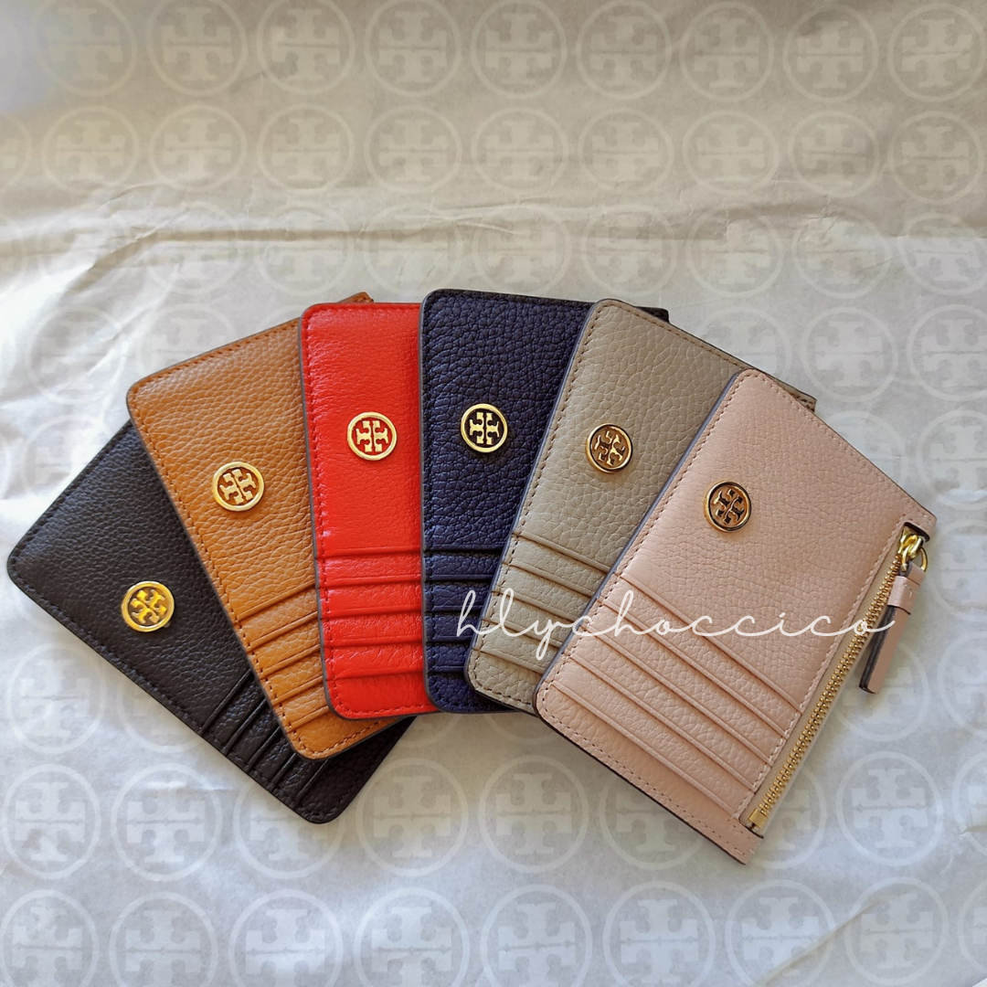 Tory Burch Walker Top Zip Card Case 全真皮卡套(5卡位+1拉鍊格)