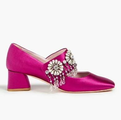 SRV06057 ROGER VIVIER Grande Soiree 45 紫色閃石絹面低跟鞋 RVW51726010RS0M814 (E)