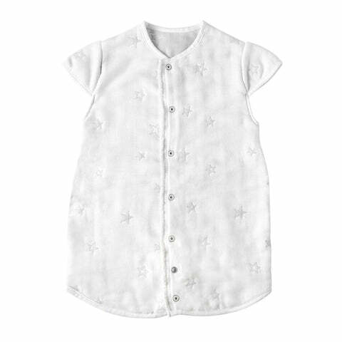 日本製 Hoppetta 2Way 六重紗短袖睡袋 初生-3歲 星星