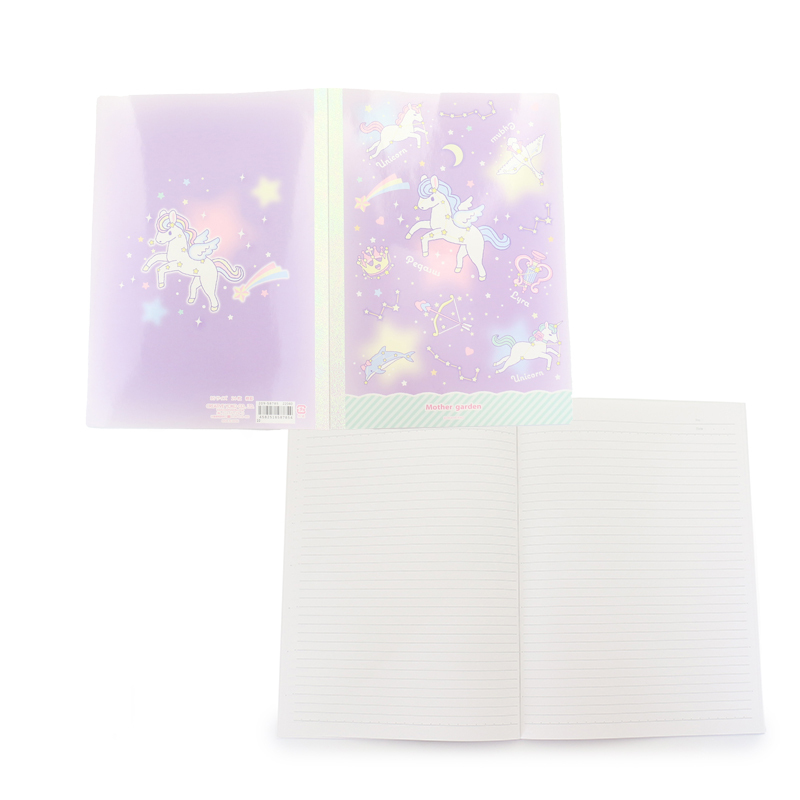 【日本Mother Garden】( 方格筆記本 B5 / 6色原子筆 / 尺 17cm / B5墊板 ) 獨角獸