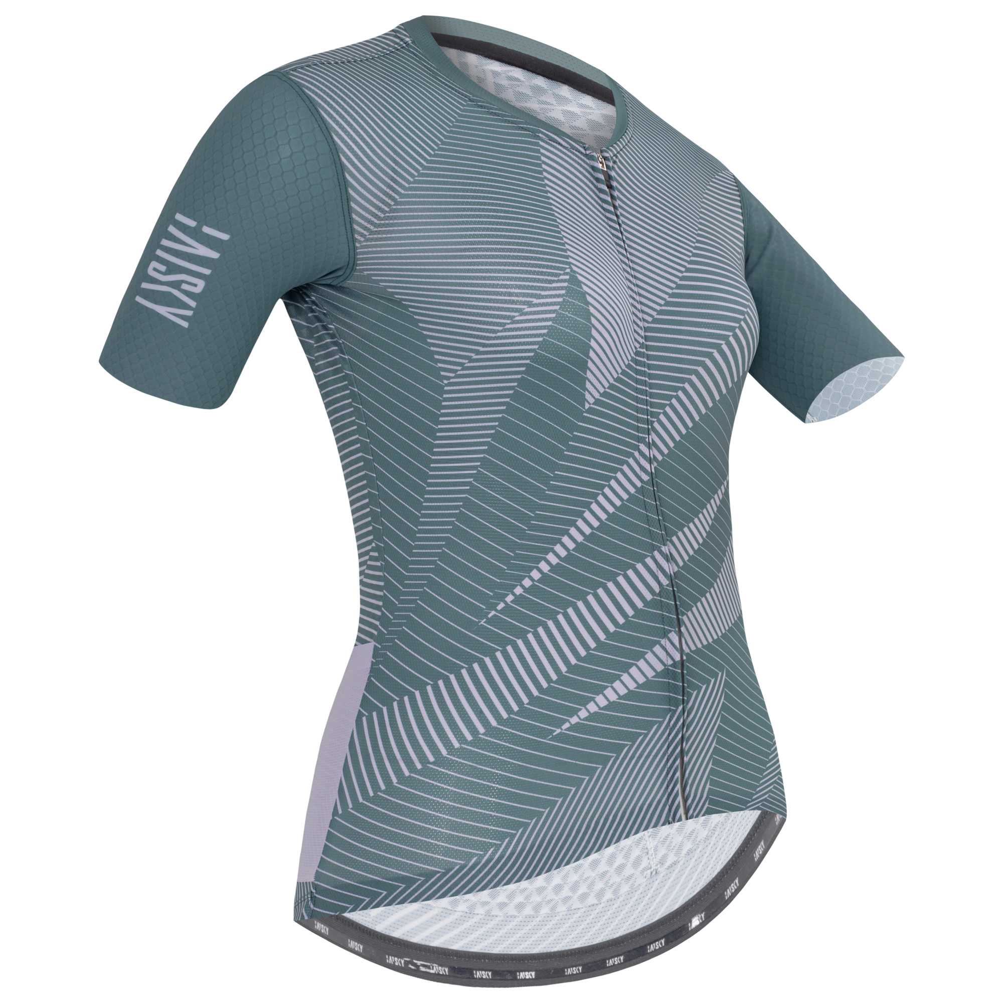 女款空力短車衣 柳葉 螢光粉