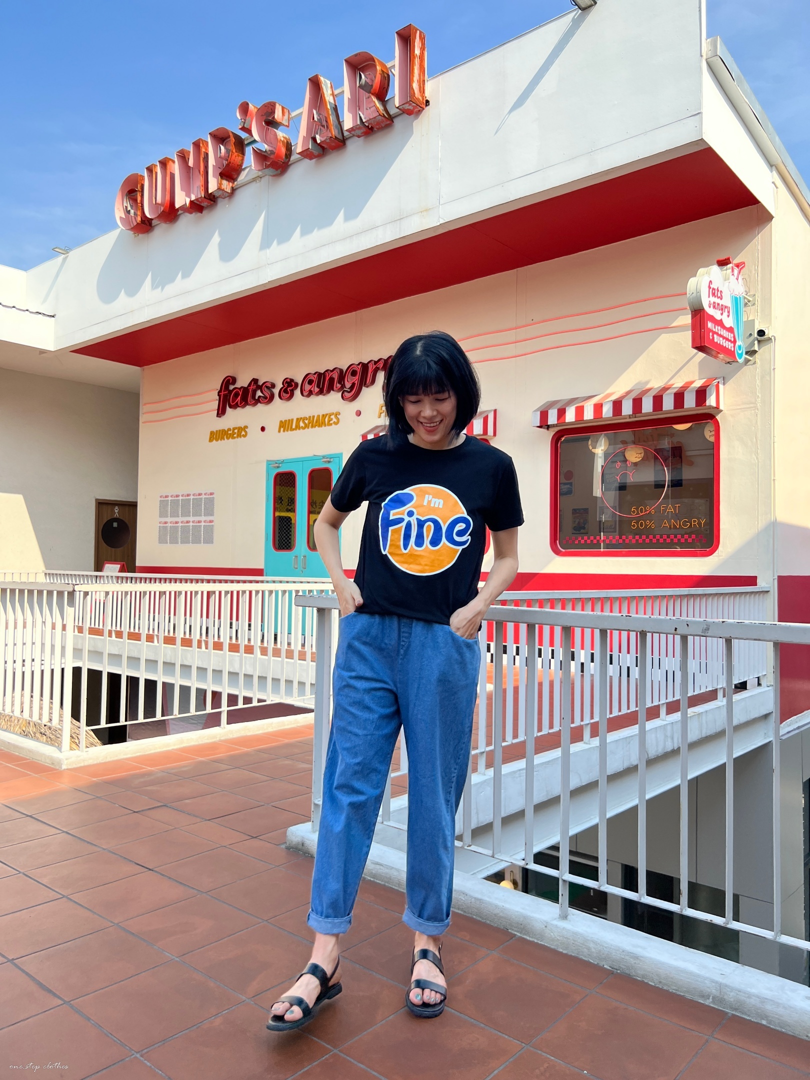 泰國可愛跳色I'm FINE字母T