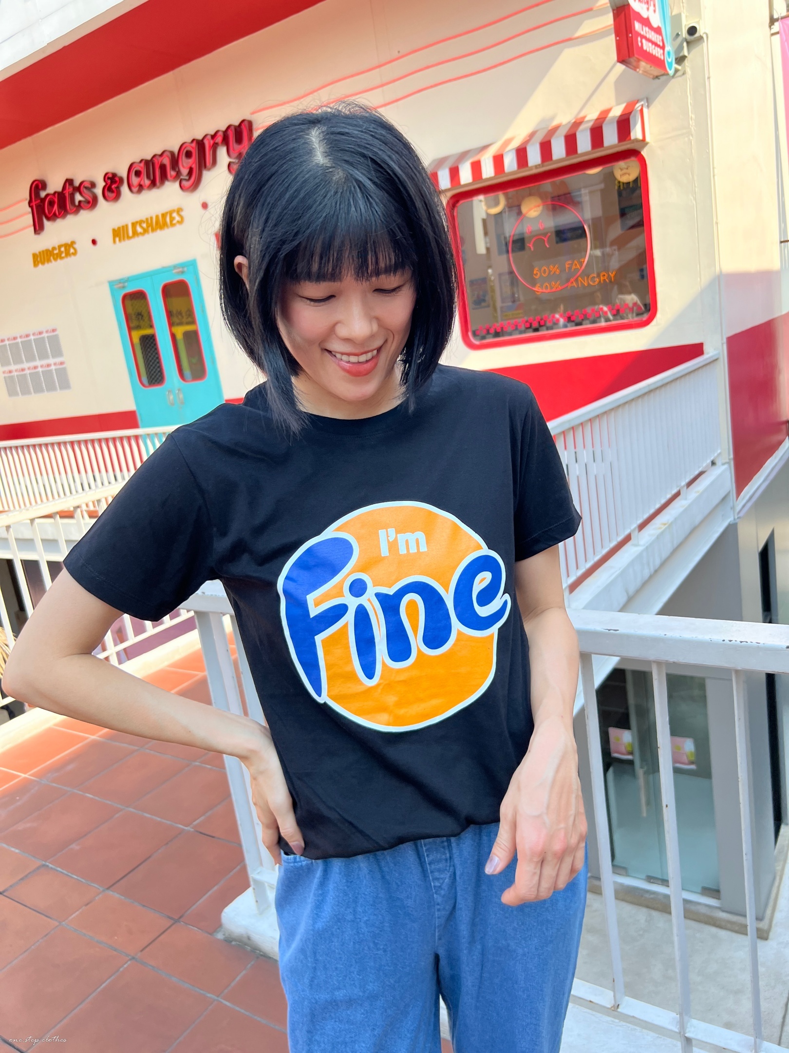 泰國可愛跳色I'm FINE字母T