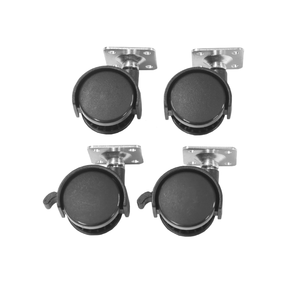 日本 JEJ ASTAGE Lock Stocker多功能剎車滑輪/HCS-40(1組4個)/黑色