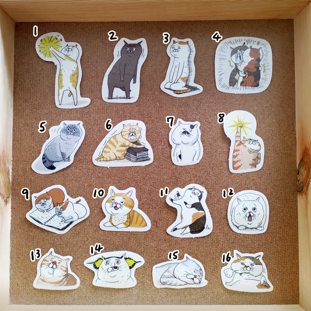 【ehcat貓室友】貓似顏防水透明貼紙