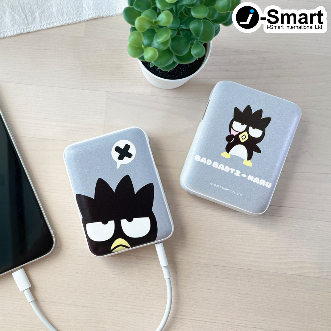 SANRIO-口袋行動電源-大臉系列-BAD BADTZ-MARU