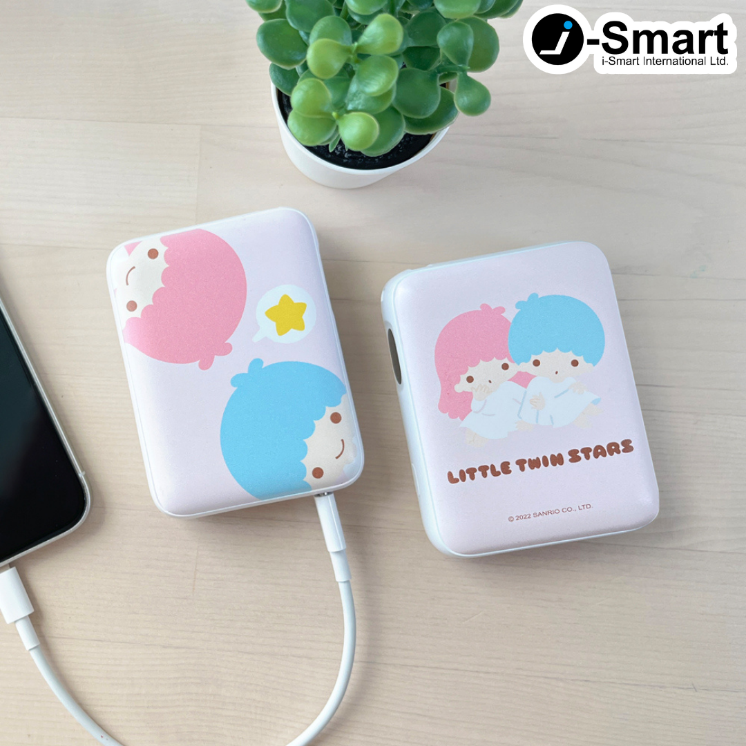 SANRIO-口袋行動電源-大臉系列-LITTLE TWIN STARS
