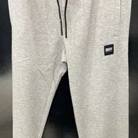 [S] DKNY SPARKLE FLEECE HIGH WAIST JOGGER,PEARL GREY HEATHER, DP2P3063-PLG (SD403)