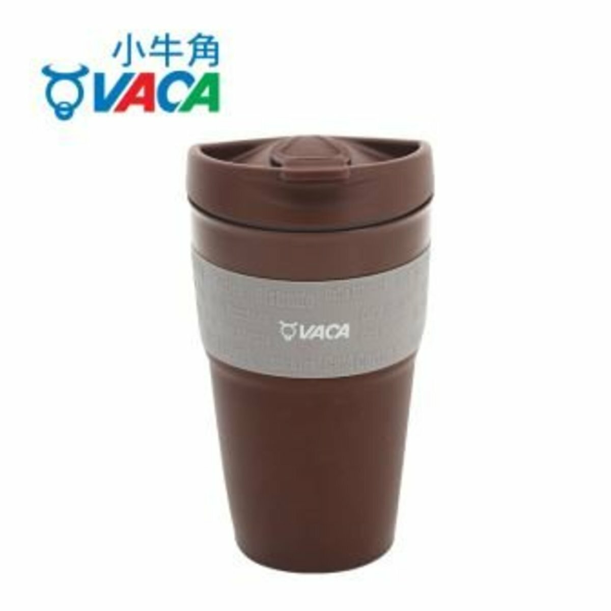 VACA 小牛角 355毫升可摺疊矽膠咖啡杯 - 棕色 (HCC821-03B)