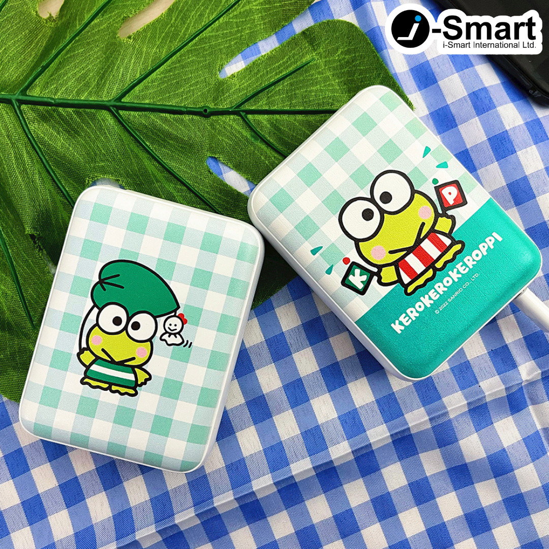 SANRIO-口袋行動電源-格紋系列-KEROKEROKEROPPI