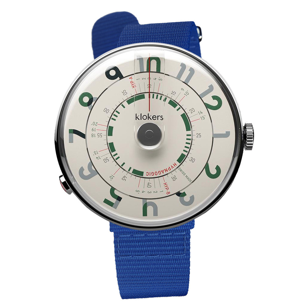 KLOK-01-H3 綠字錶頭+單圈尼龍錶帶