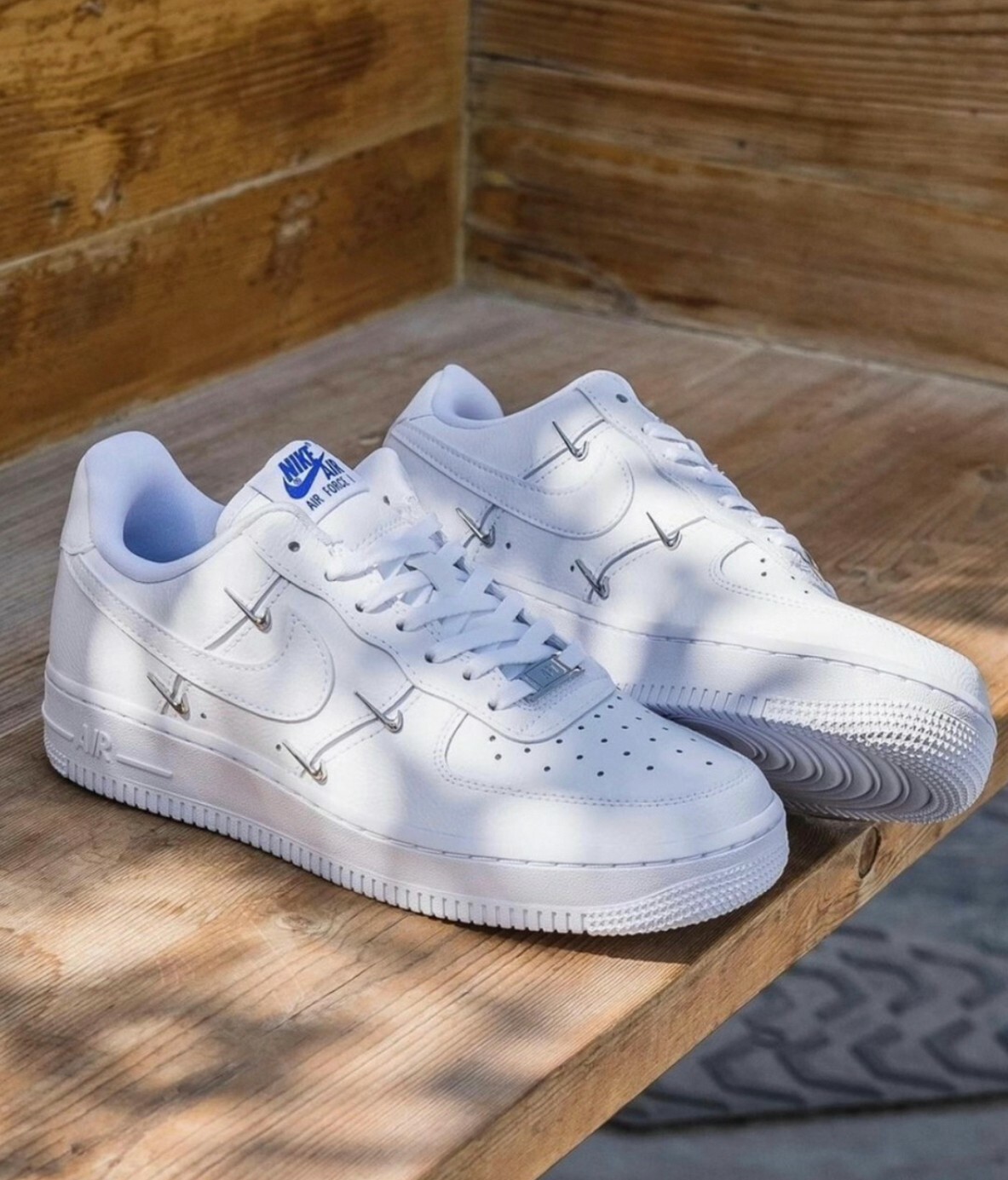 現貨 NIKE AIR 1'07 LX "Chrome Luxe" 四勾 白藍