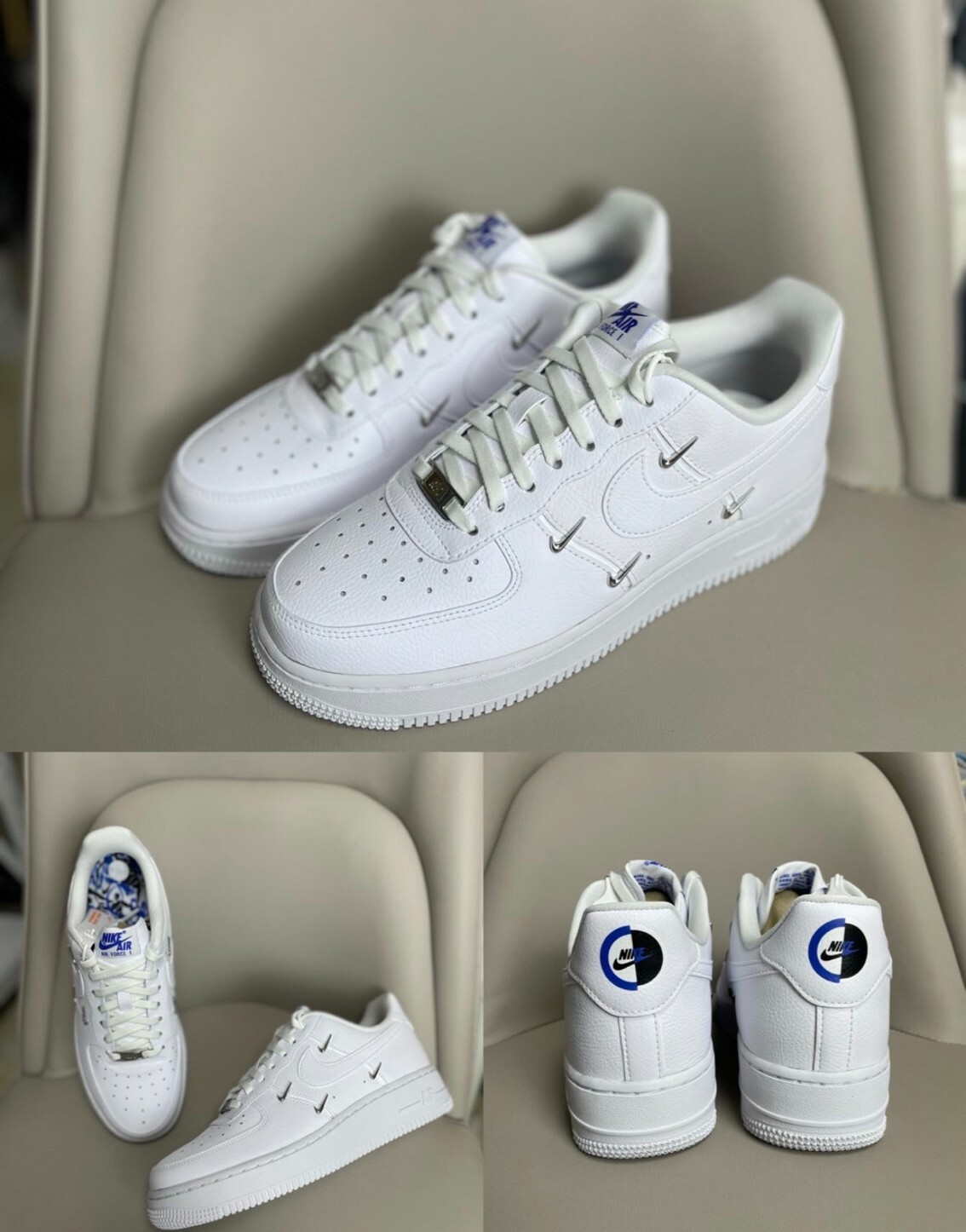 AUTHENTIC SNEAKERS 👟 Since 2017 | Nike Air Force 1'07 Lx“Chrome Luxe”  泫雅同款鞋子🤩 四个银勾增加了休闲酷女孩的气息四季百搭哦✨ 四个小银勾有没有勾起你的心呢💗 全西马包邮