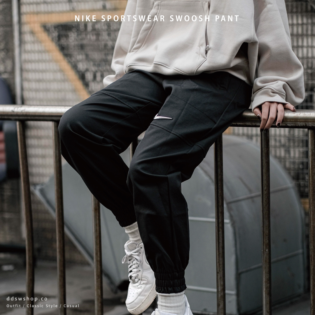 Nike NSW 長褲 縮口運動褲 銀勾立體Logo 鬆緊 女款 DN4848-010