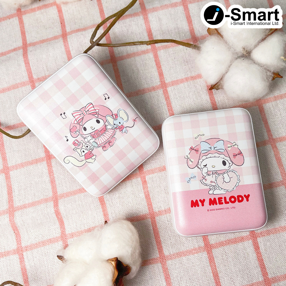 SANRIO-口袋行動電源-格紋系列-MY MELODY