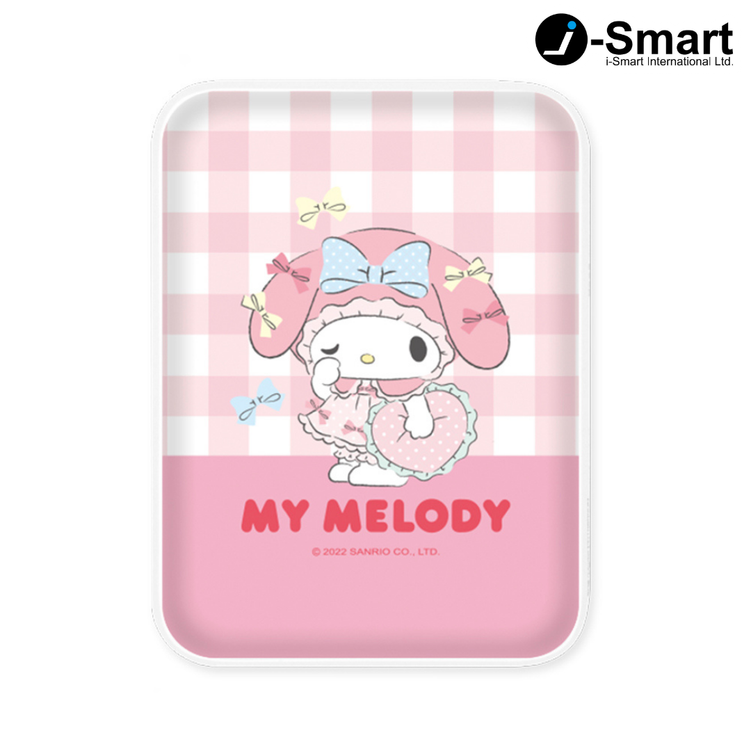 SANRIO-口袋行動電源-格紋系列-MY MELODY