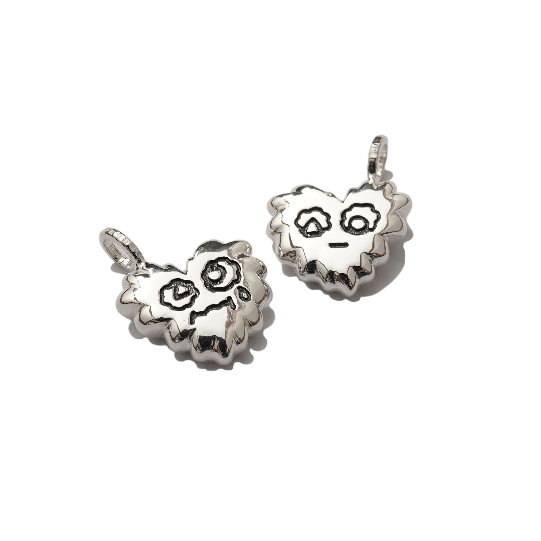 AOI 1 Heart 2 Faces Ghost 925 銀吊飾