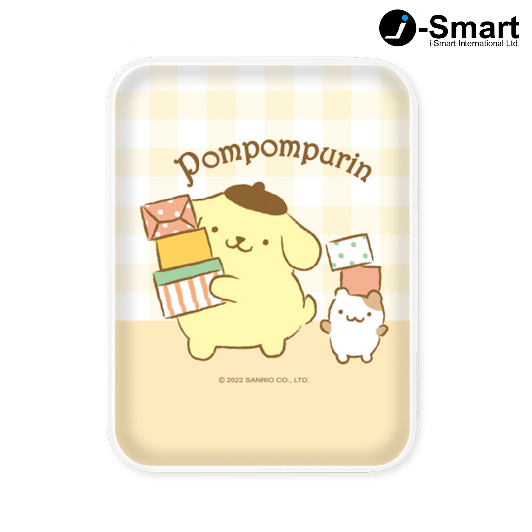 SANRIO-口袋行動電源-格紋系列-POMPOMPURIN