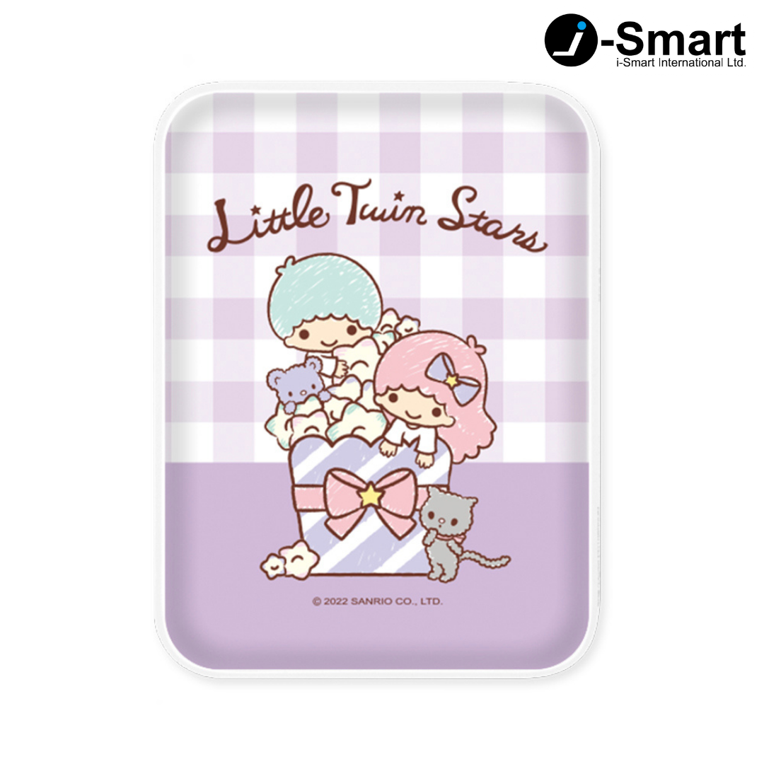 SANRIO-口袋行動電源-格紋系列-LITTLE TWIN STARS