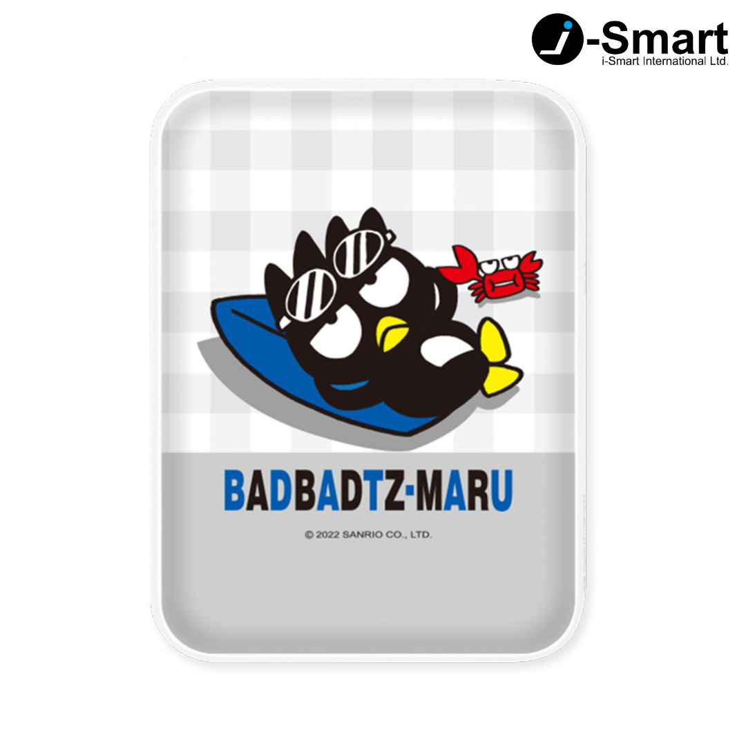 SANRIO-口袋行動電源-格紋系列-BAD BADTZ-MARU