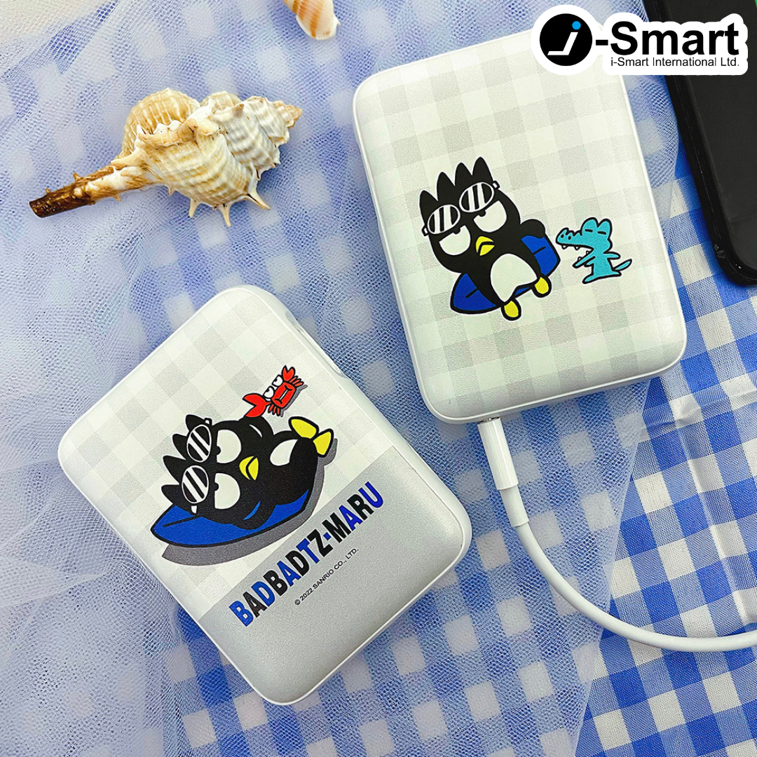 SANRIO-口袋行動電源-格紋系列-BAD BADTZ-MARU