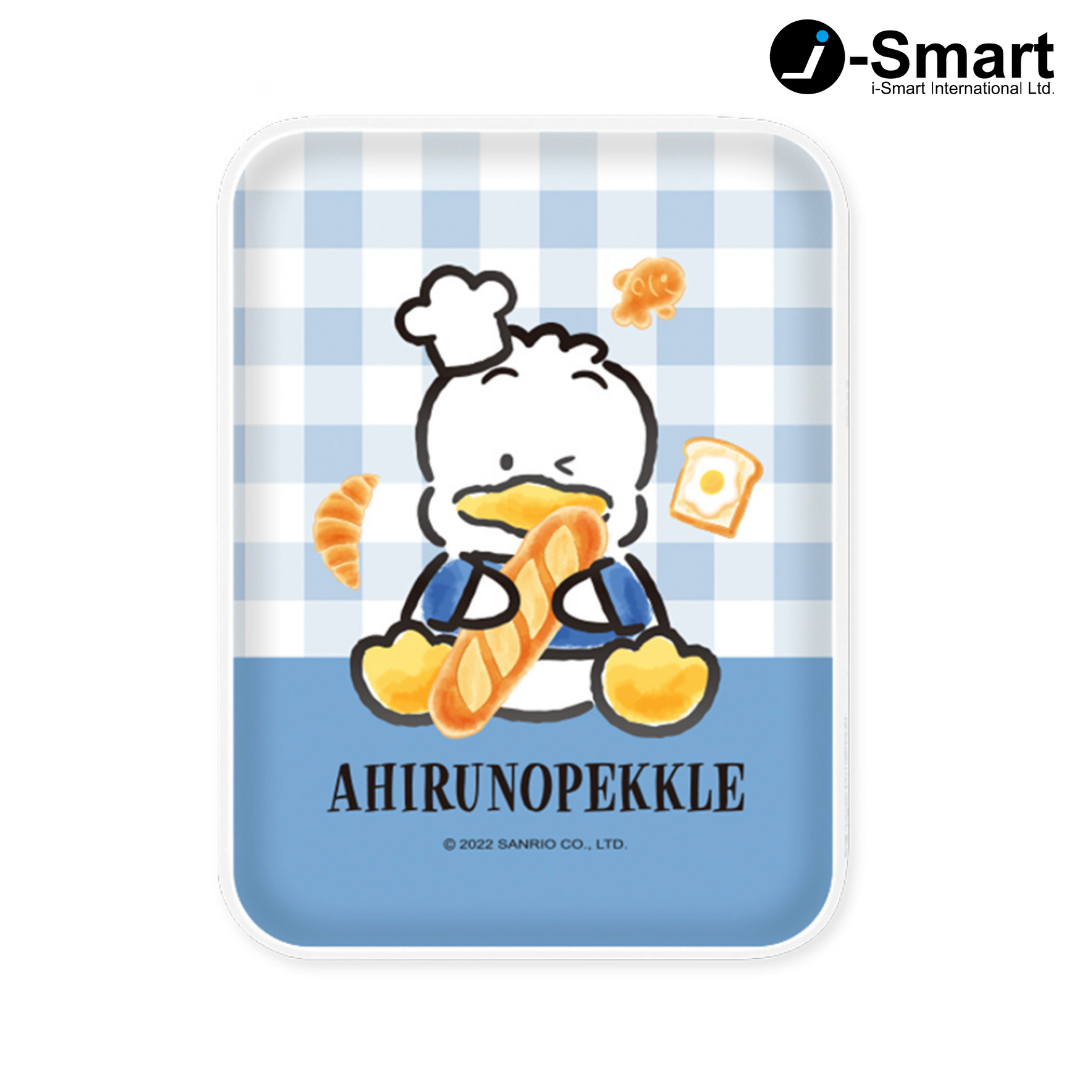 SANRIO-口袋行動電源-格紋系列-AHIRUNOPEKKLE