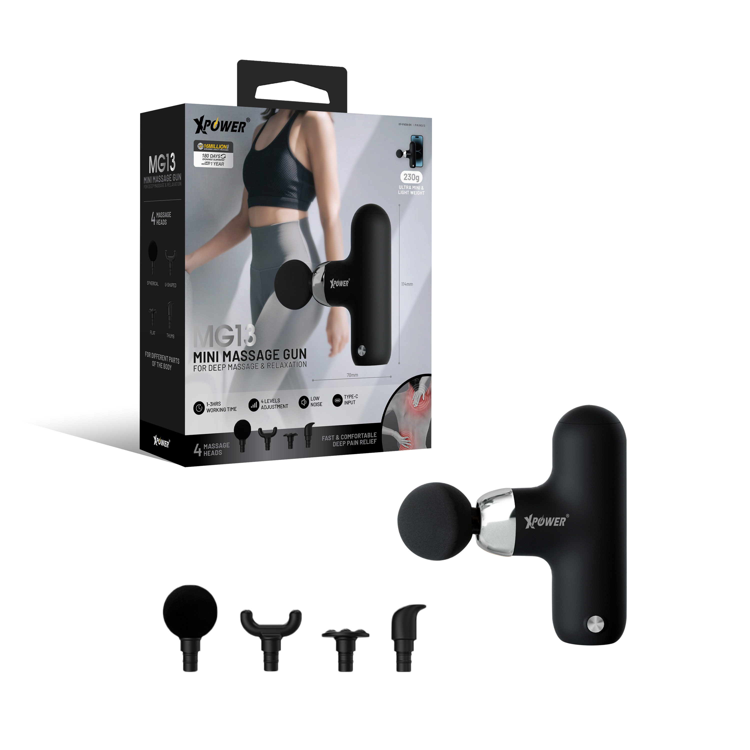 XPower MG13超迷你按摩槍