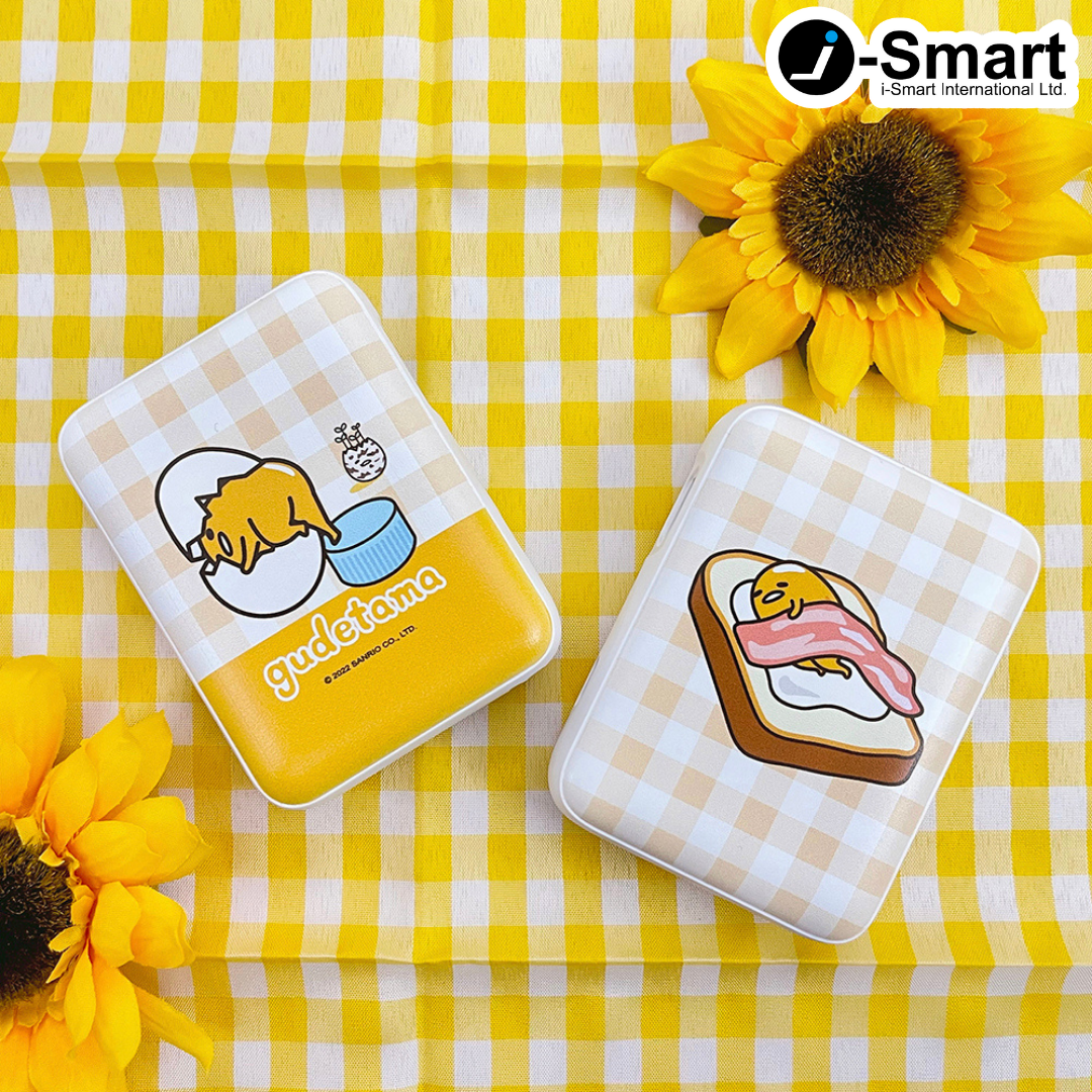 SANRIO-口袋行動電源-格紋系列-GUDETAMA