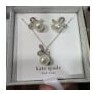 [S] KATE SPADE KA240 ALL TIED UP PENDANT AND STUDS BOXED SET,CREAM/SILVER, 196021195204 (SKS493)