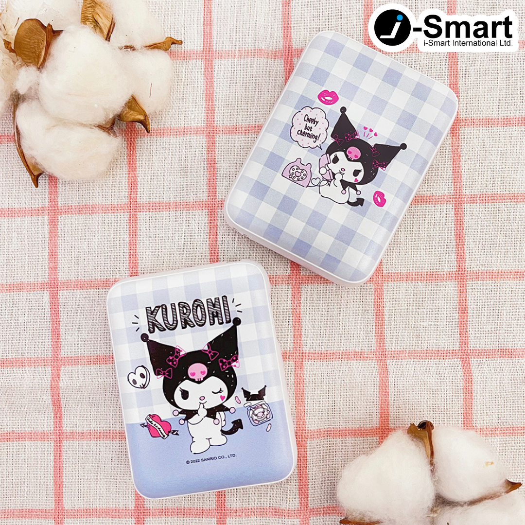 SANRIO-口袋行動電源-格紋系列-KUROMI
