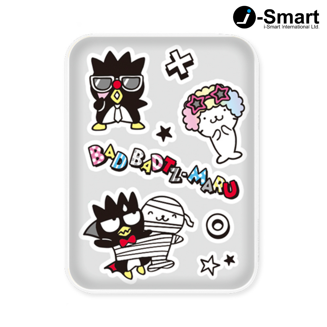 SANRIO-口袋行動電源-貼紙系列-BAD BADTZ-MARU
