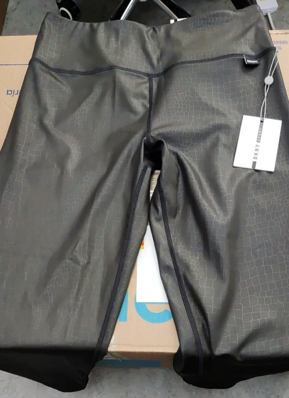 [S] DKNY WOMEN`S STRETCH ANIMAL PRINT HIGH WAIST LEGGINGS,BLACK, DP1P2545-BLK (SD413)