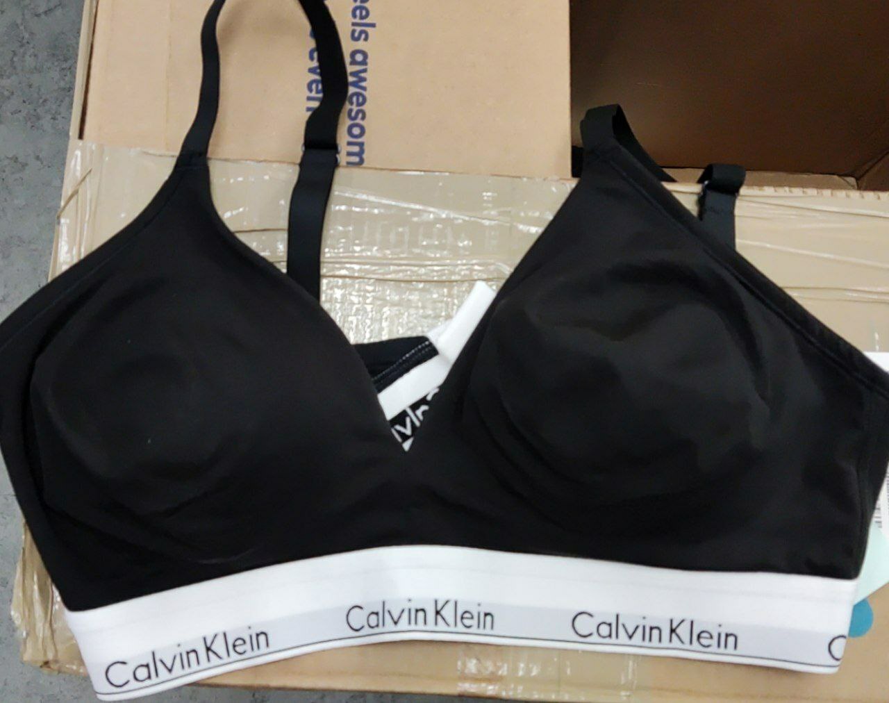 [S] CALVIN KLEIN BRALETTE,BLACK, QF7062-001, FINAL SALE (SCK244)