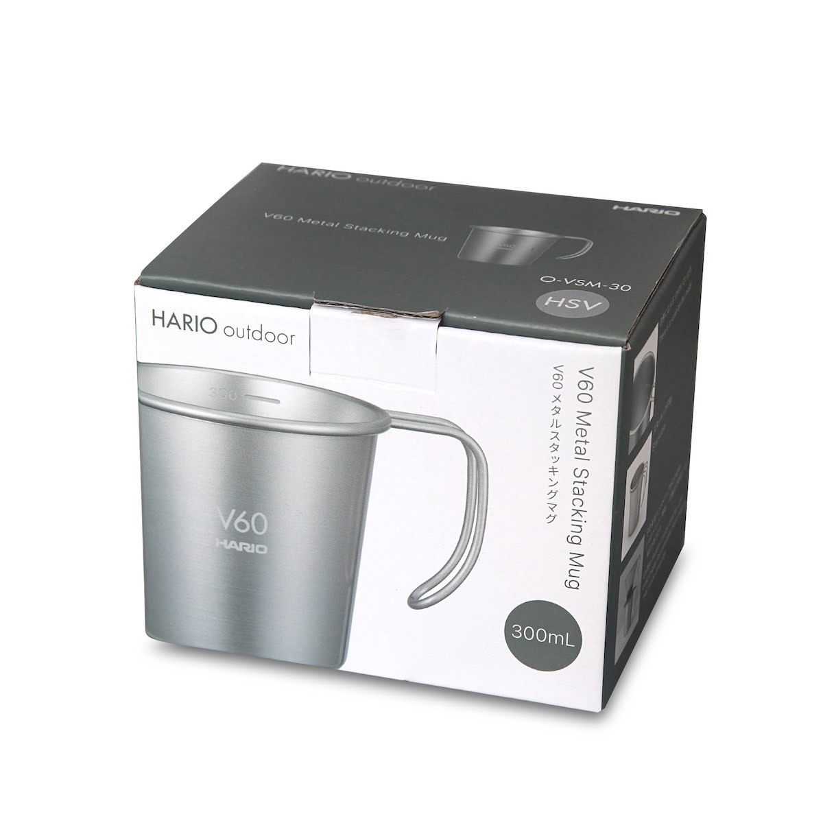 日本HARIO outdoor 320ml V60 不銹鋼堆疊登山杯 -OVSM30-HSV