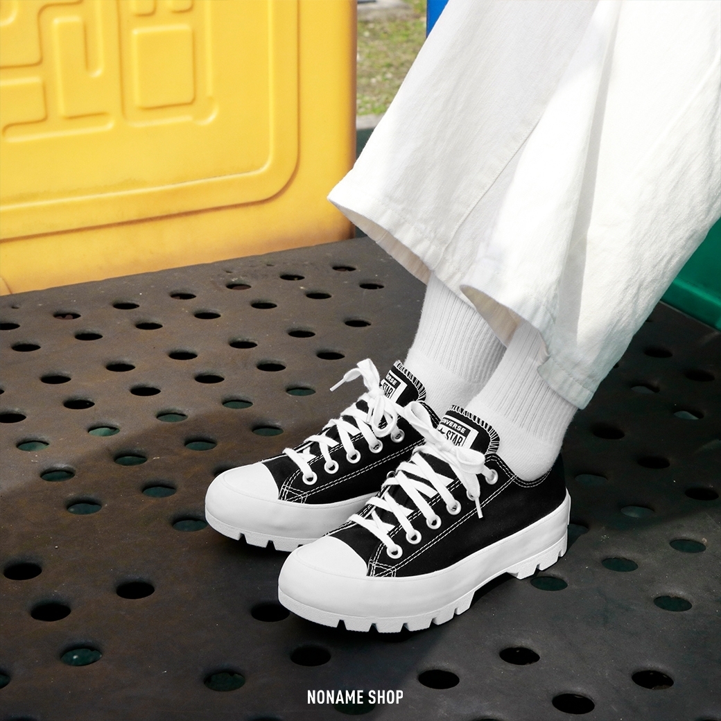 💥出清特價💥 CONVERSE ALL STAR LUGGED OX 韓妞 鋸齒 增高 低筒 黑