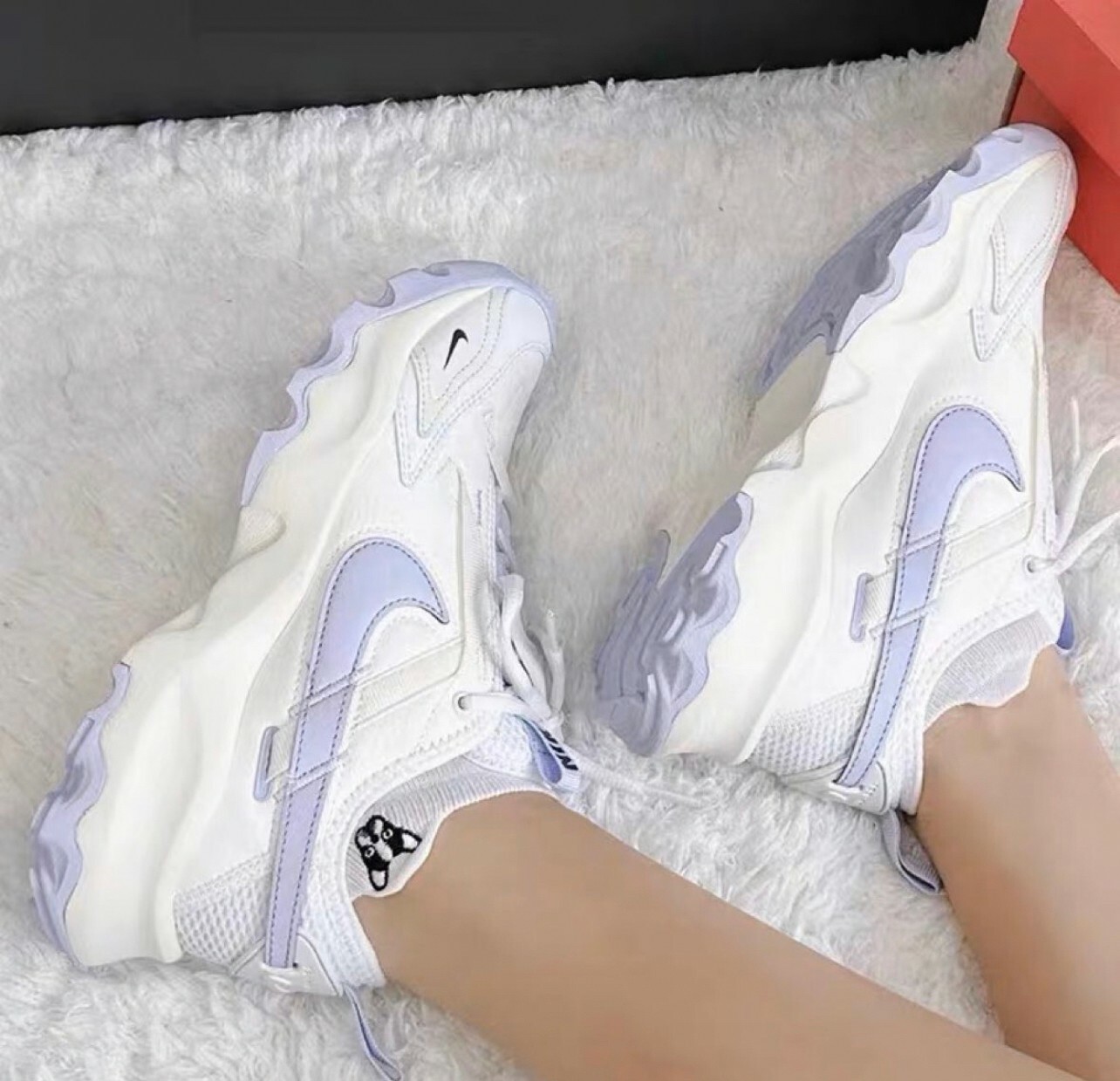 NIKE TC 7900 Premium 減震防滑 網美鞋 白紫色  Feb-