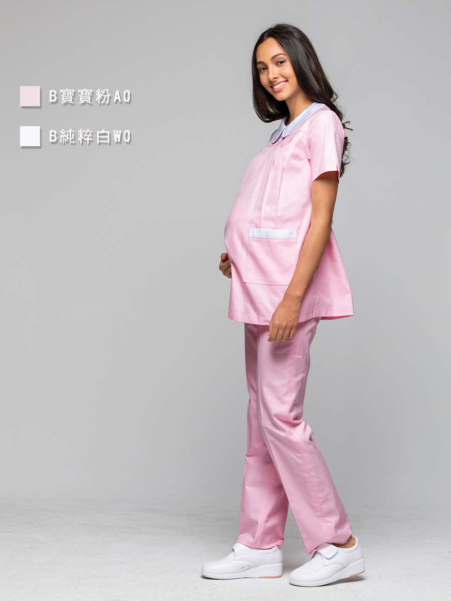 【 B801-A0 】孕婦衣褲套裝-B立挺布-寶寶粉