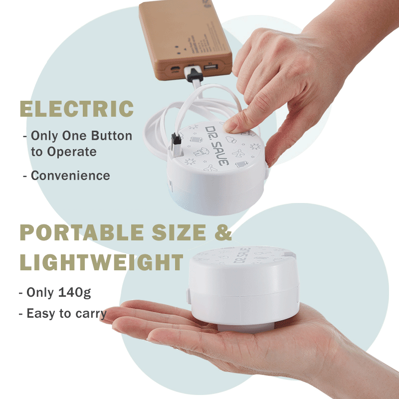 Portable size and 140g lightweight. easy to carry