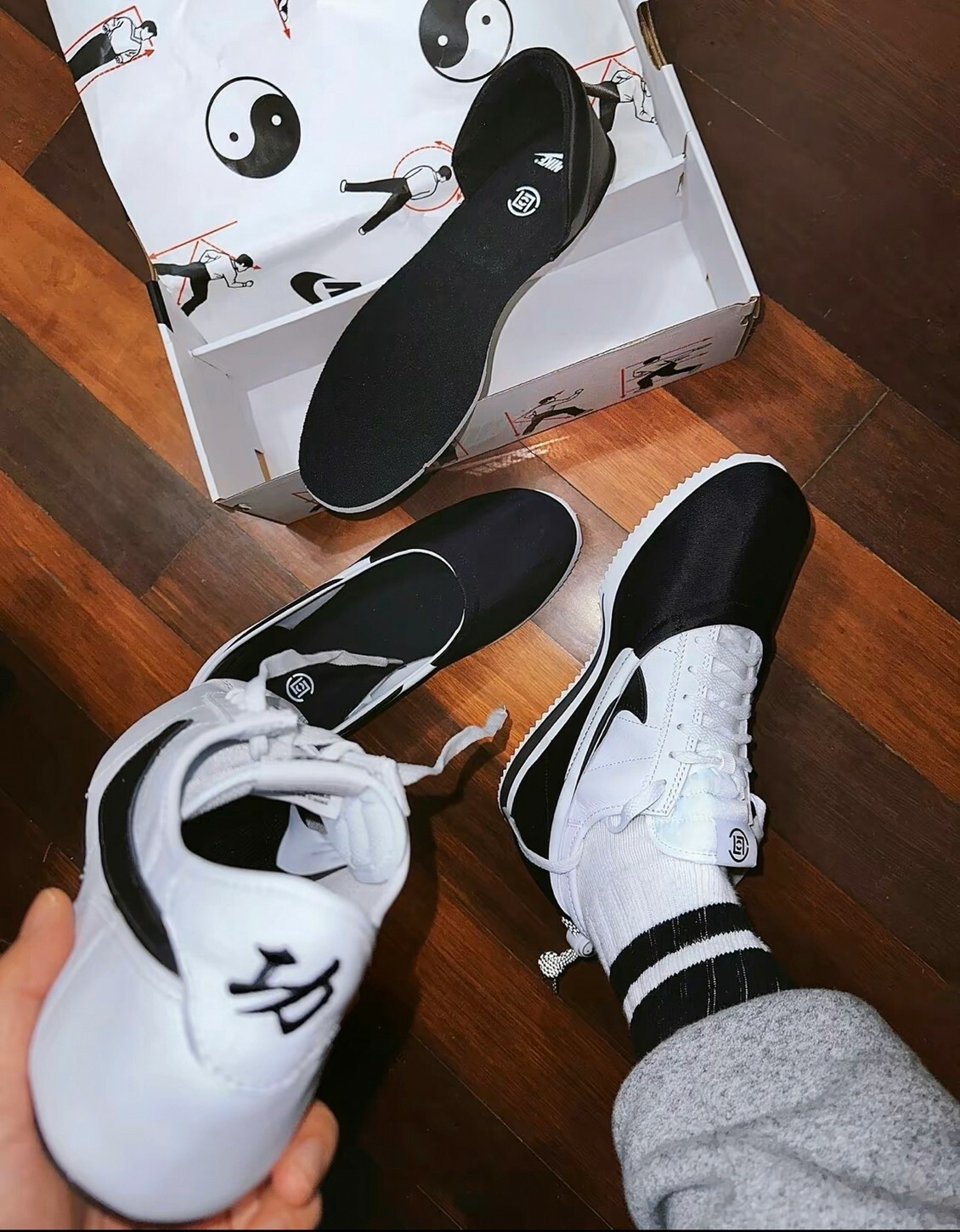 代購 Nike Clotez 三合一 太極陰陽 可卸拆 功夫 潮流 男女同款 黑白 FEB-
