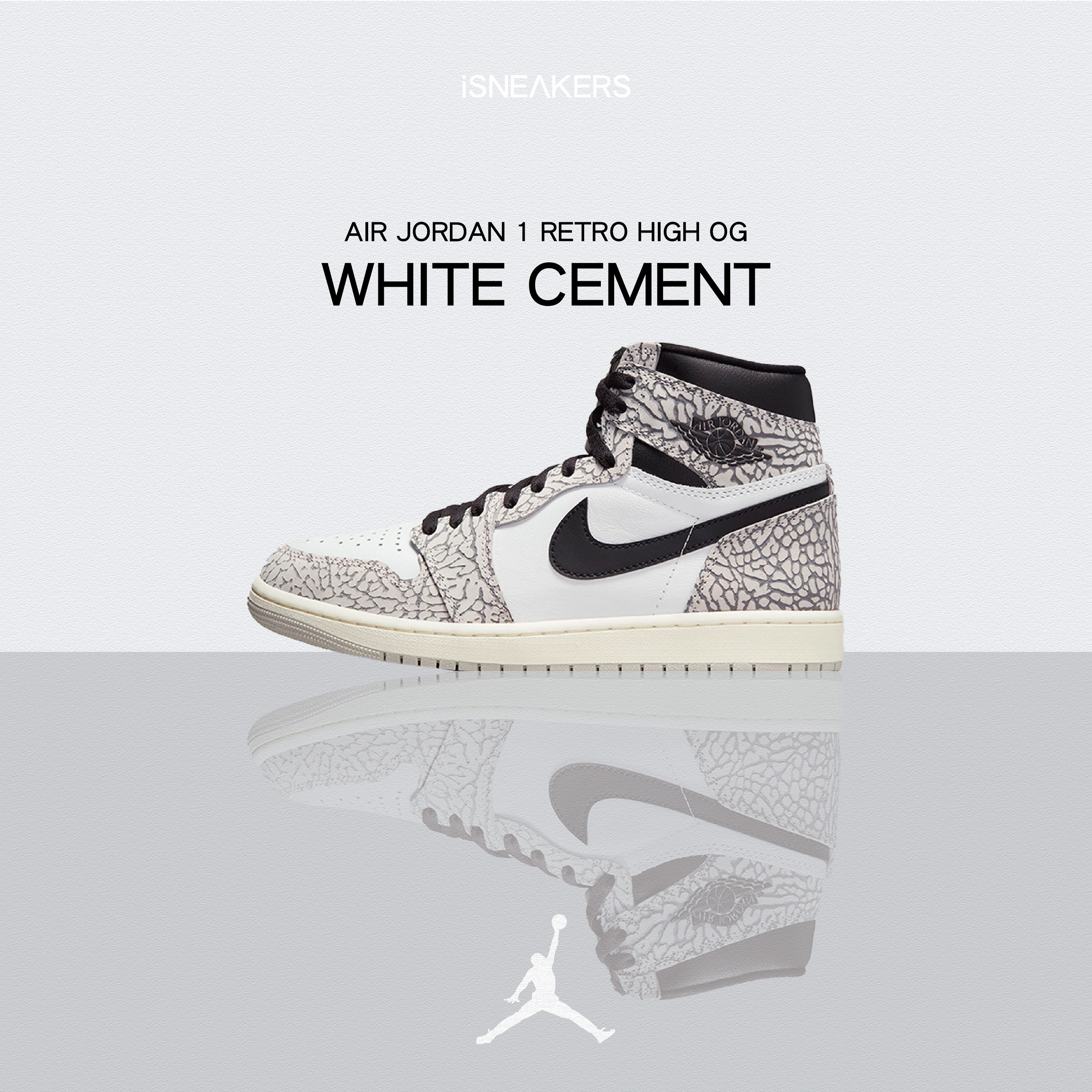 iSNEAKERS｜Air Jordan 1 Retro High OG "White Cement" 灰爆裂紋 DZ5485-052