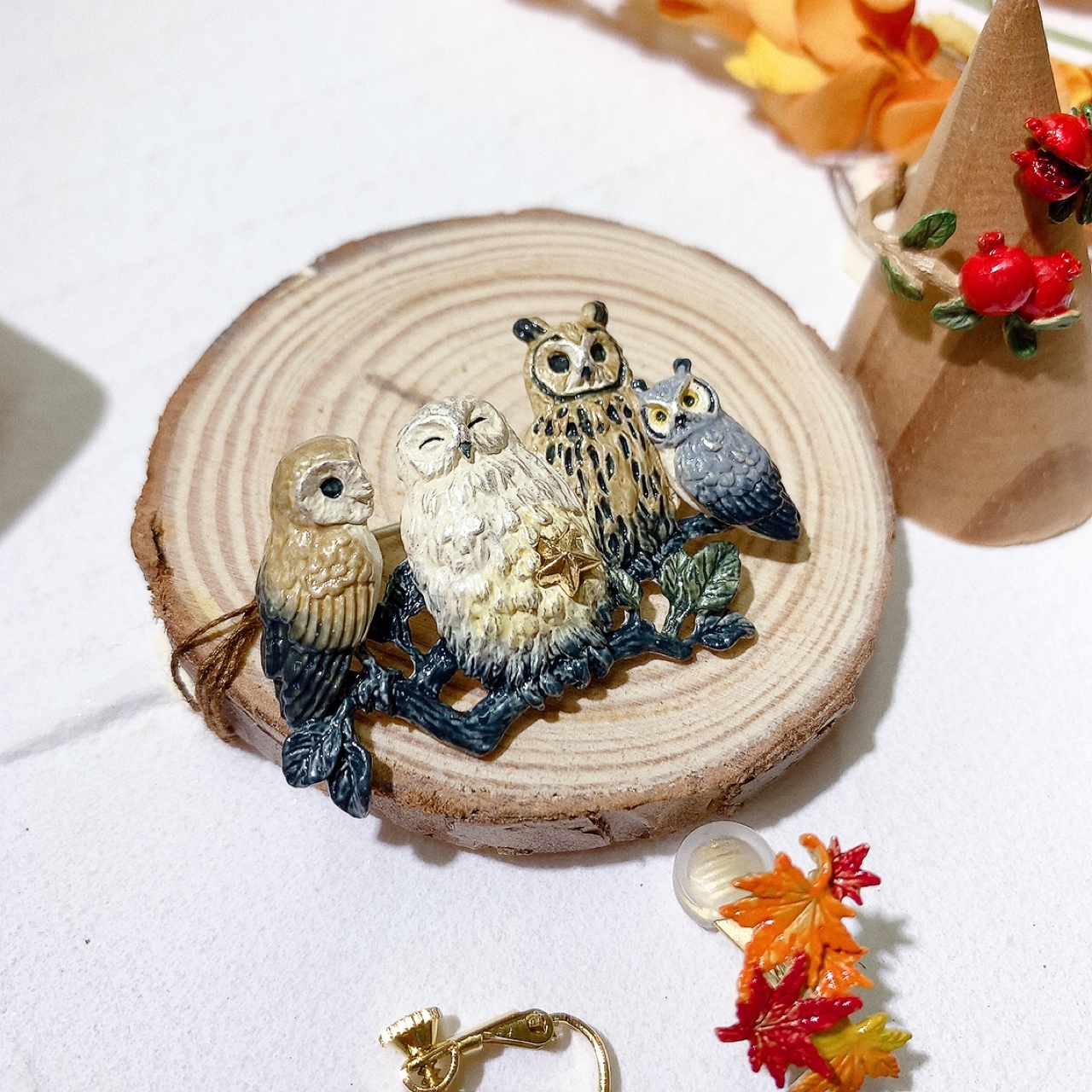 Palnart Poc 貓頭鷹心口針