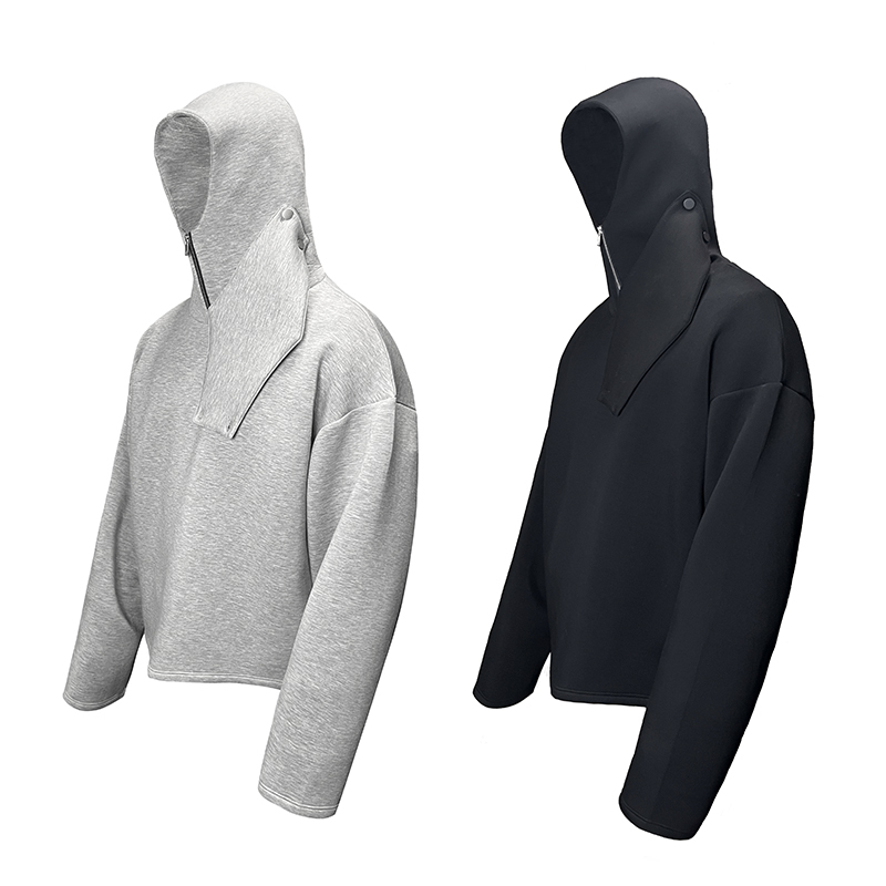 J CAESAR 23SS KNIGHT HOODIE 可拆卸半拉鍊太空棉帽T