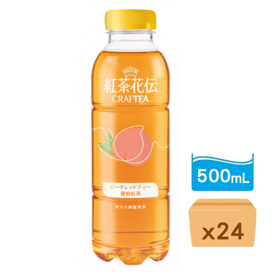 花伝-蜜桃茶 500ml x 24樽