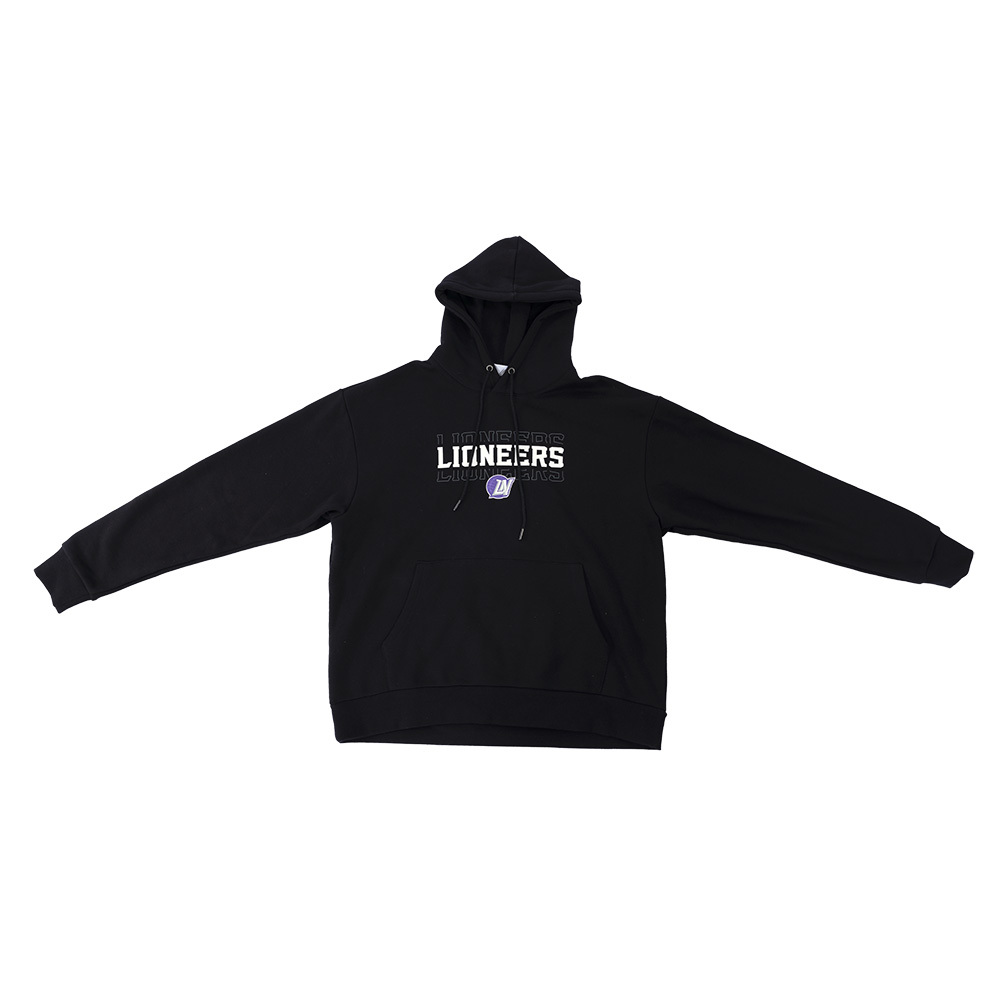 22-23 LIONEERS經典刷毛帽TEE｜黑