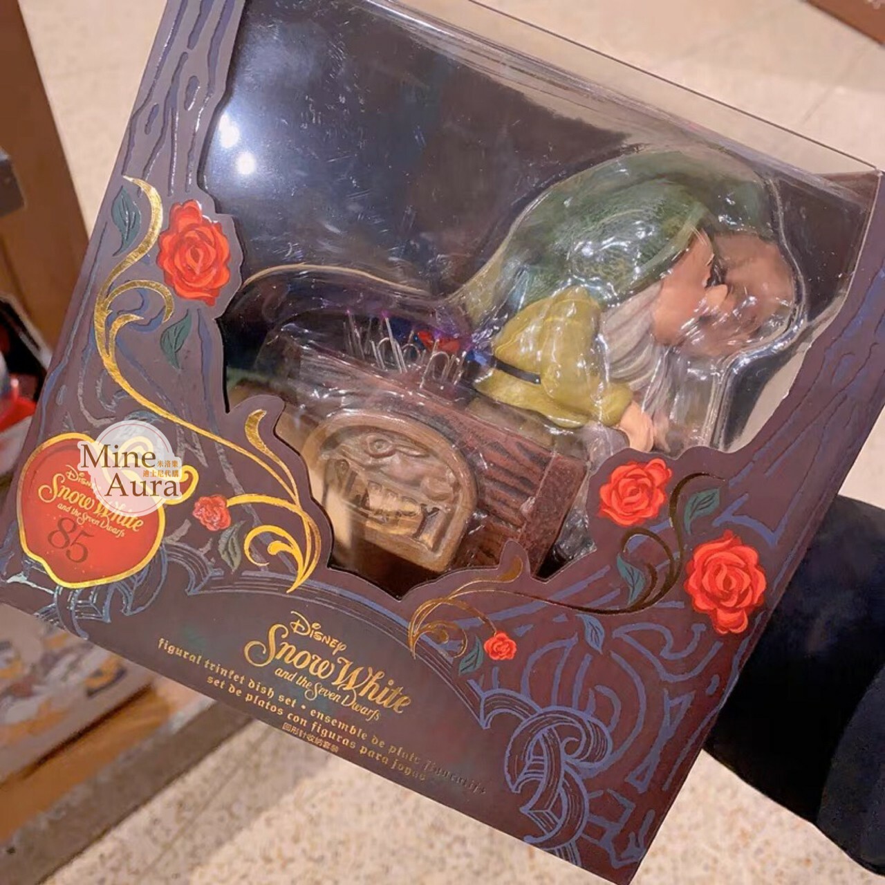 (限時特價) 白雪公主 Snow-white 小矮人 瞌睡蟲 Sleepy 礦山車造型 迴紋針 擺飾品 文具用品 -上海迪士尼樂園