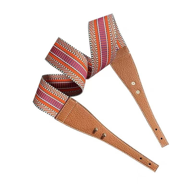 訂製50毫米h家凱利包琳迪包寬肩帶包配件斜挎單肩彩虹織棉帶百搭